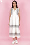 Slub Cotton Sleeveless Dress In Block Print